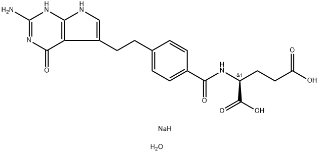 N-[4-[2-(2-Amino-4,7-dihydro-4-oxo-3H-pyrrolo[2,3-d]pyrimidin-5-yl)ethyl]benzoyl]-L-glutamic acid  disodium salt hydrate