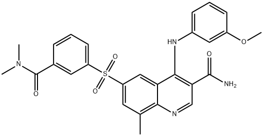 6-[[3-[(Dimethylamino)carbonyl]phenyl]sulfonyl]-4-[(3-methoxyphenyl)amino]-8-methyl-3-quinolinecarboxamide