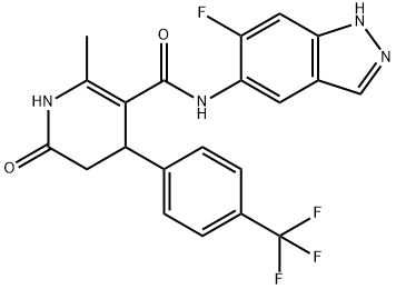 N-(6-Fluoro-1H-indazol-5-yl)-2-methyl-6-oxo-4-[4-(trifluoromethyl)phenyl]-1,4,5,6-tetrahydro-3-pyridinecarboxamide