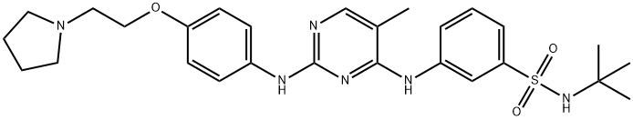 N-(1,1-Dimethylethyl)-3-[[5-methyl-2-[[4-[2-(1-pyrrolidinyl)ethoxy]phenyl]amino]-4-pyrimidinyl]amino]benzenesulfonamide