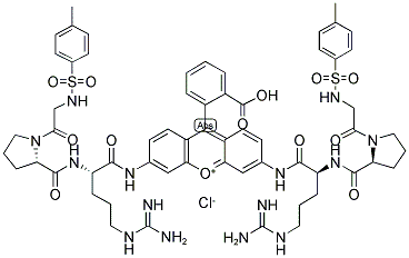 RHODAMINE 110, BIS-(P-TOSYL-L-GLYCYL-L-PROLYL-L-ARGININE AMIDE)